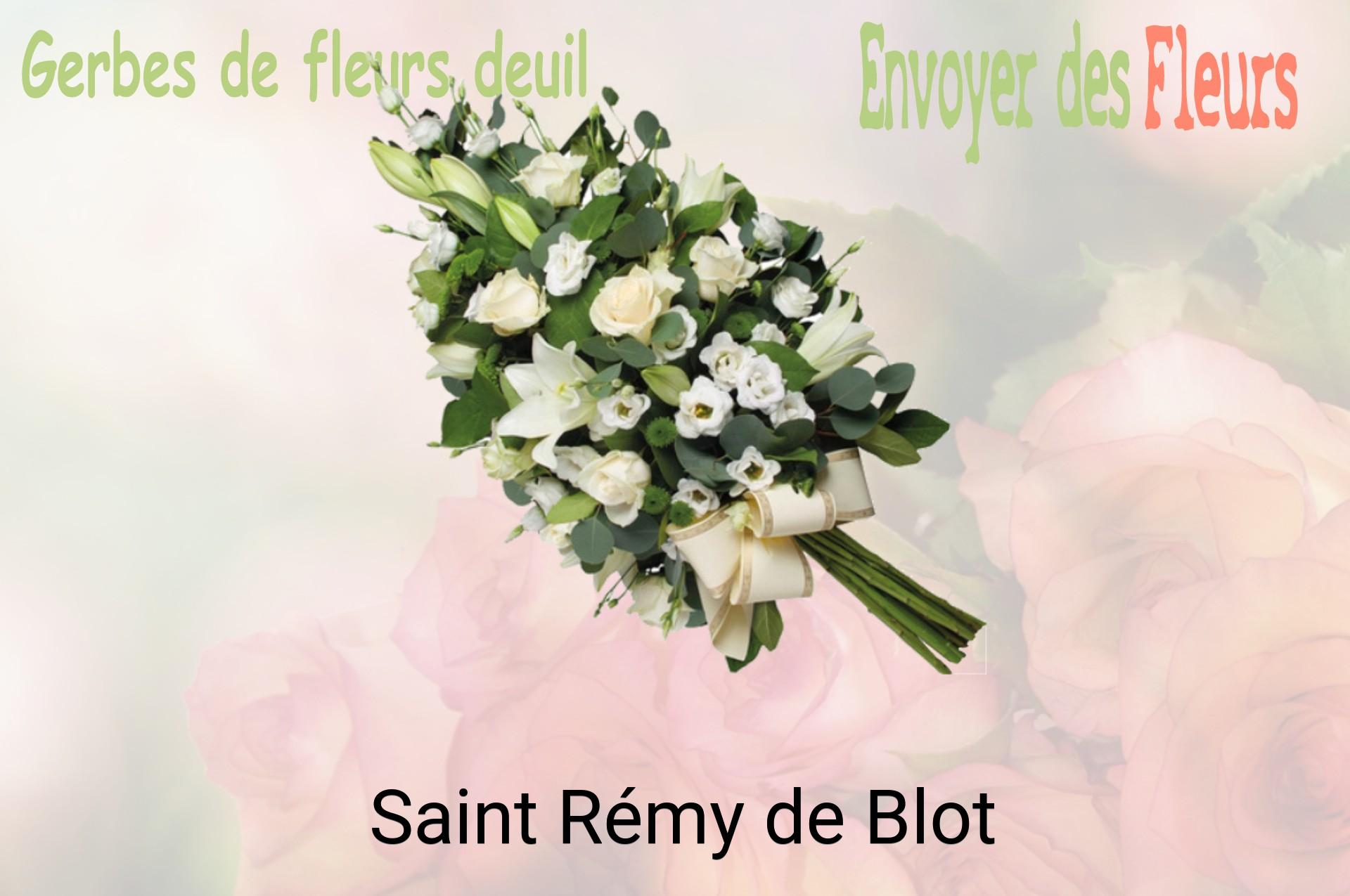 Gerbe de fleurs de deuil livrée à Saint-Rémy-de-Blot